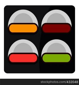 Different sushi icon flat isolated on white background vector illustration. Different sushi icon isolated