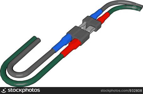 Different types of network cable are used depending on the network physical layer topology and size vector color drawing or illustration