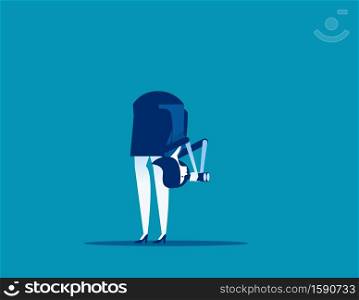 Different vision. Concept business individual vector illustration, Inspiration, View.