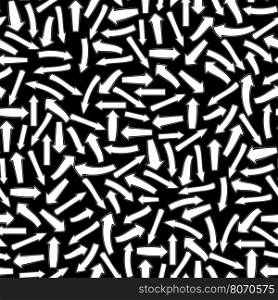 Different White Arrows Seamless Pattern. Different White Arrows Seamless Pattern on Black