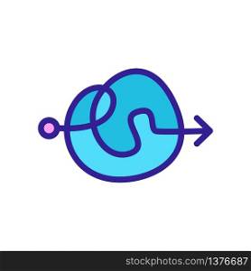 difficult knot to solve icon vector. difficult knot to solve sign. color symbol illustration. difficult knot to solve icon vector outline illustration