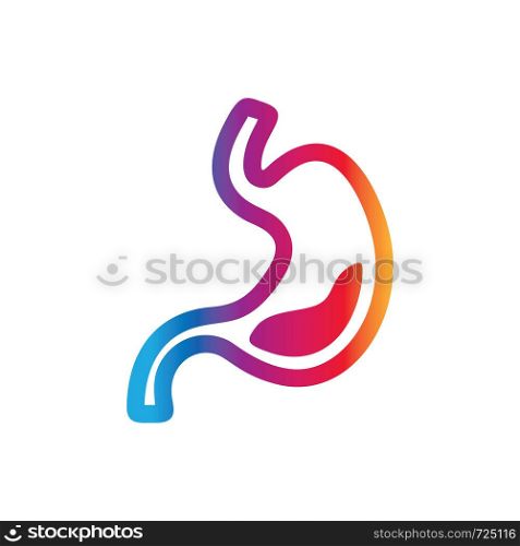 Digestion icon vector logo template