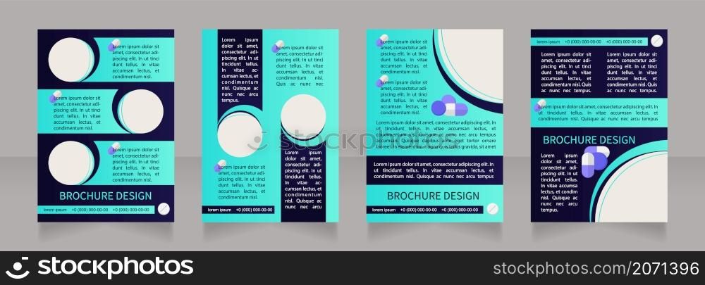 Digestive health and wellness blank brochure layout design. Vertical poster template set with empty copy space for text. Premade corporate reports collection. Editable flyer paper pages. Digestive health and wellness blank brochure layout design