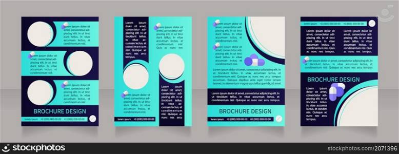 Digestive health and wellness blank brochure layout design. Vertical poster template set with empty copy space for text. Premade corporate reports collection. Editable flyer paper pages. Digestive health and wellness blank brochure layout design