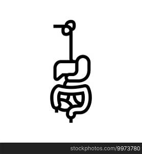 digestive system line icon vector. digestive system sign. isolated contour symbol black illustration. digestive system line icon vector illustration