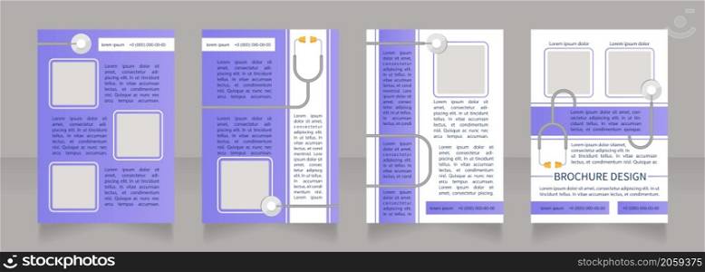 Digestive system regular checkup blank brochure layout design. Vertical poster template set with empty copy space for text. Premade corporate reports collection. Editable flyer paper pages. Digestive system regular checkup blank brochure layout design