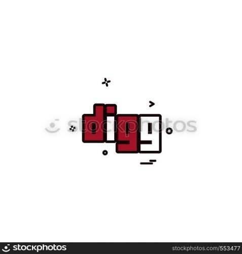 Digg icon design vector