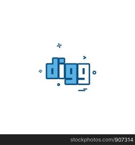 Digg icon design vector