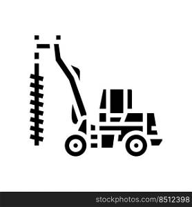 digger construction car vehicle glyph icon vector. digger construction car vehicle sign. isolated symbol illustration. digger construction car vehicle glyph icon vector illustration