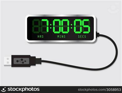 Digital alarm clock. Vector electronic alarm clock icon. Vector electronic alarm clock icon. Digital alarm clock.