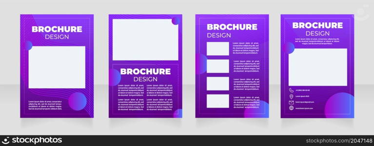 Digital art lecture blank brochure layout design. Technology and culture. Vertical poster template set with empty copy space for text. Premade corporate reports collection. Editable flyer paper pages. Digital art lecture blank brochure layout design