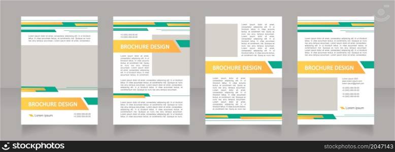 Digital banking services blank brochure layout design. Vertical poster template set with empty copy space for text. Premade corporate reports collection. Editable flyer paper pages. Digital banking services blank brochure layout design