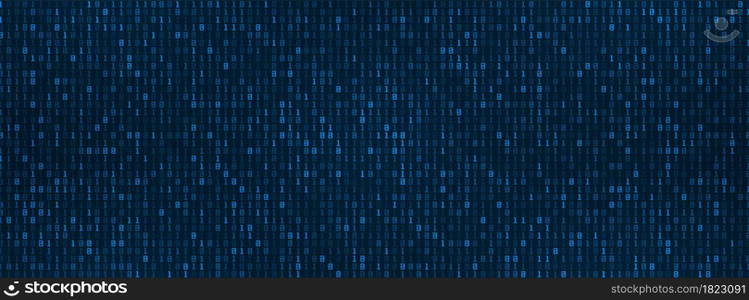 Digital binary code data background, computer numbers, technological concept