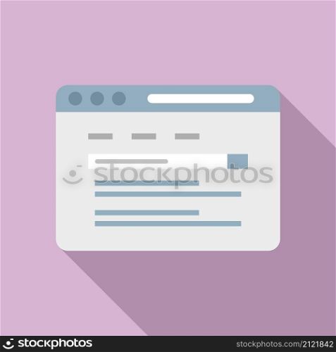 Digital browser icon flat vector. Bar interface. Computer internet. Digital browser icon flat vector. Bar interface