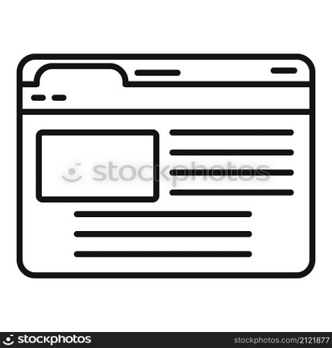 Digital browser icon outline vector. Bar interface. Computer internet. Digital browser icon outline vector. Bar interface