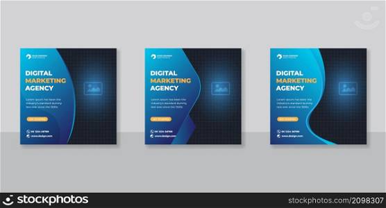 Digital business marketing social media post template