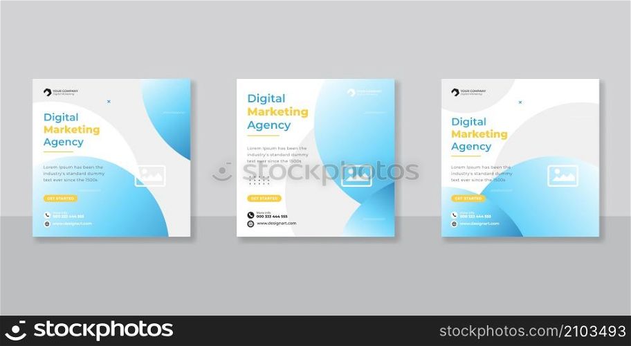 Digital business marketing social media post template.