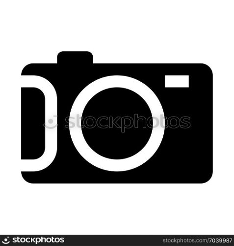 digital camera equipment, icon on isolated background