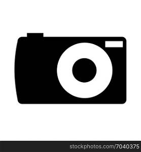 digital camera, icon on isolated background