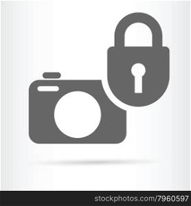 digital camera image security storage icon vector illustration