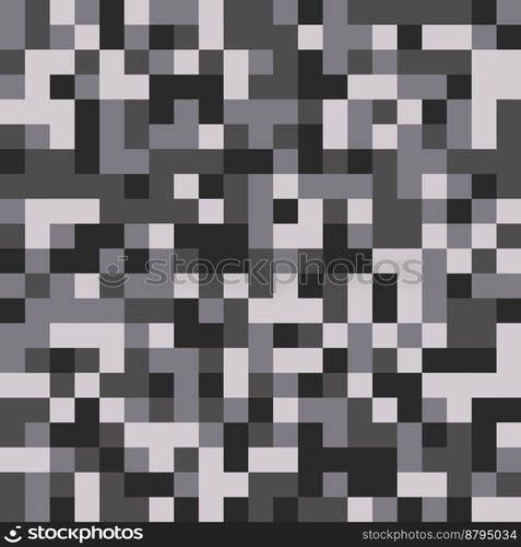 Digital camouflage in dark and light shades. Seamless vector pattern. Pixel grid for military themes and creative ideas