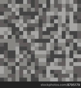 Digital camouflage in gray tones. Seamless vector pattern. Pixel grid for military themes and creative ideas