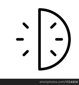 Digital clock face representing half an hour