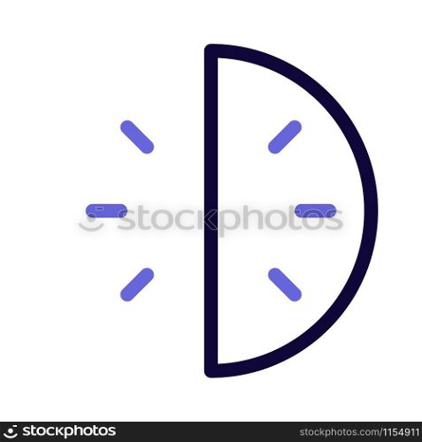 Digital clock face representing half an hour