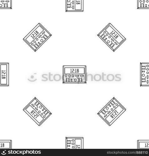 Digital clock icon. Outline illustration of digital clock vector icon for web design isolated on white background. Digital clock icon, outline style