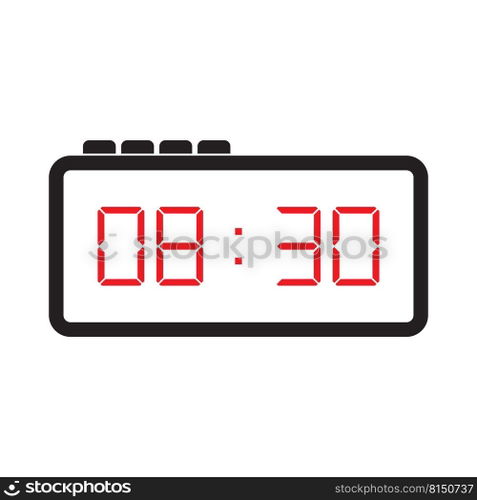 digital clock icon vector illustration design