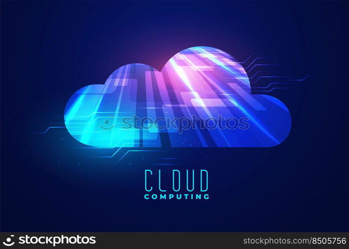 digital cloud computing technology background