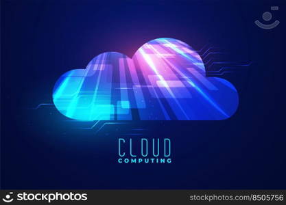 digital cloud computing technology background