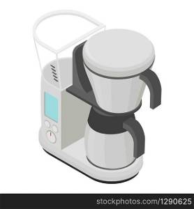 Digital coffee machine icon. Isometric of digital coffee machine vector icon for web design isolated on white background. Digital coffee machine icon, isometric style