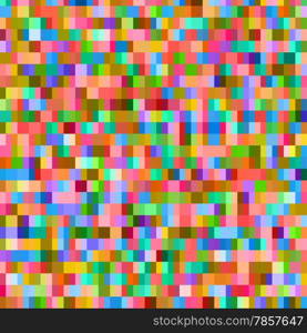 Digital colorful pattern with messy pixels grid