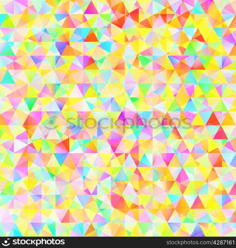 Digital colorful pattern with messy triangles grid