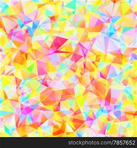 Digital colorful pattern with messy triangles grid