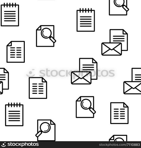 Digital, Computer Documents, File Vector Seamless Pattern Illustration. Digital, Computer Documents, File Vector Seamless Pattern