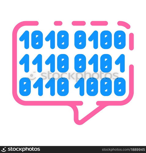 digital conversation color icon vector. digital conversation sign. isolated symbol illustration. digital conversation color icon vector illustration