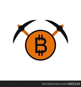 digital crypto currency money bitcoin vector art illustration. digital crypto currency money bitcoin vector art