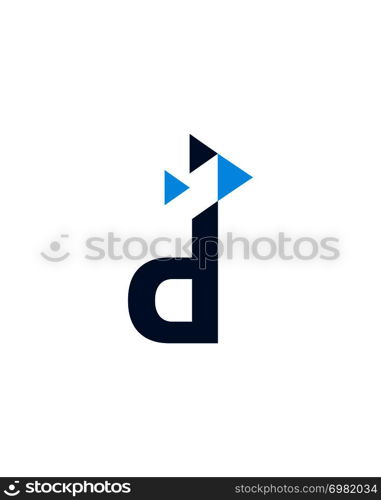 Digital Data Letter D Logo