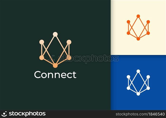 Digital data or connect logo concept for technology company