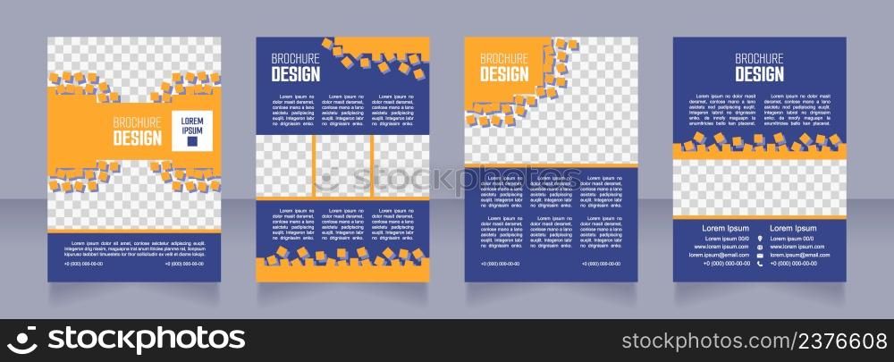 Digital design course blank brochure design. Template set with copy space for text. Premade corporate reports collection. Editable 4 paper pages. Smooch Sans Light, Bold, Arial Regular fonts used. Digital design course blank brochure design