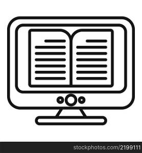 Digital ebook icon outline vector. Book education. Internet web. Digital ebook icon outline vector. Book education