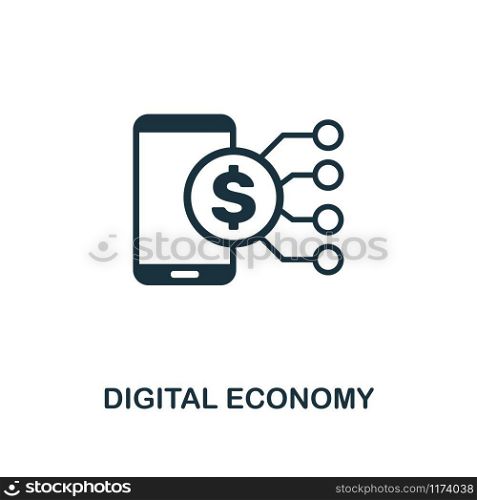 Digital Economy icon. Creative element design from fintech technology icons collection. Pixel perfect Digital Economy icon for web design, apps, software, print usage.. Digital Economy icon. Creative element design from fintech technology icons collection. Pixel perfect Digital Economy icon for web design, apps, software, print usage