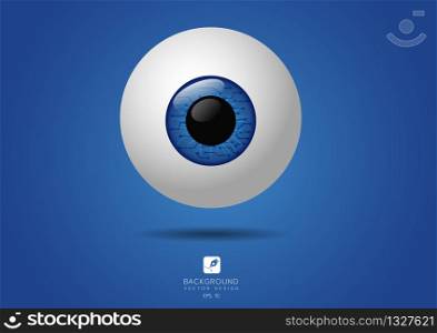 Digital eye symbol icon. vector illustration