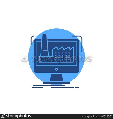 digital, factory, manufacturing, production, product Glyph Icon.. Vector EPS10 Abstract Template background