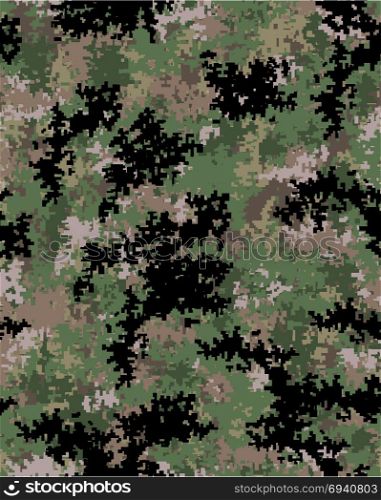 Digital fashionable camouflage pattern