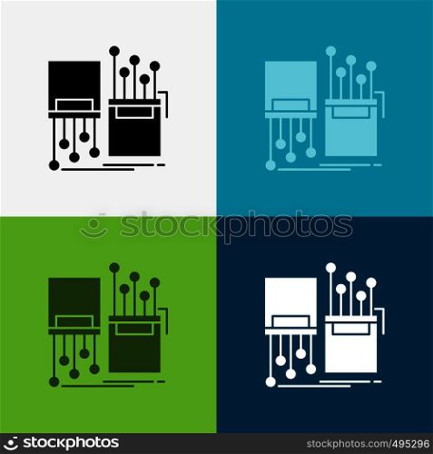 digital, fiber, electronic, lane, cable Icon Over Various Background. glyph style design, designed for web and app. Eps 10 vector illustration. Vector EPS10 Abstract Template background
