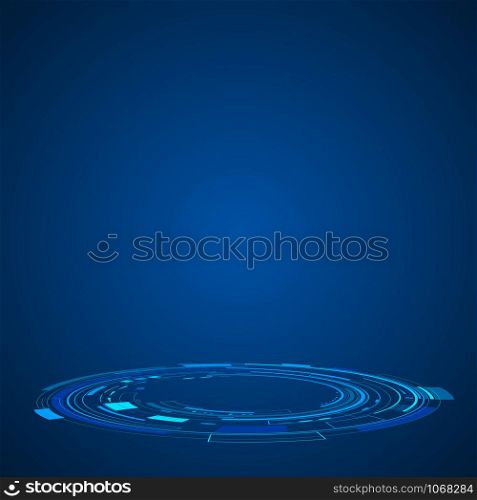 Digital futuristic technology background vector illustration. Global isometric ecosystem. Abstract cyberspace network innovation design. For iot, smarthome connection, web internet of things template