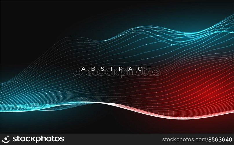 digital glowing abstract lines waves background design